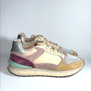 Hoff city sneakers multi color block lace up. women’s size 9
